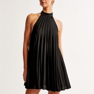 Giselle Pleated Trapeze Mini Dress